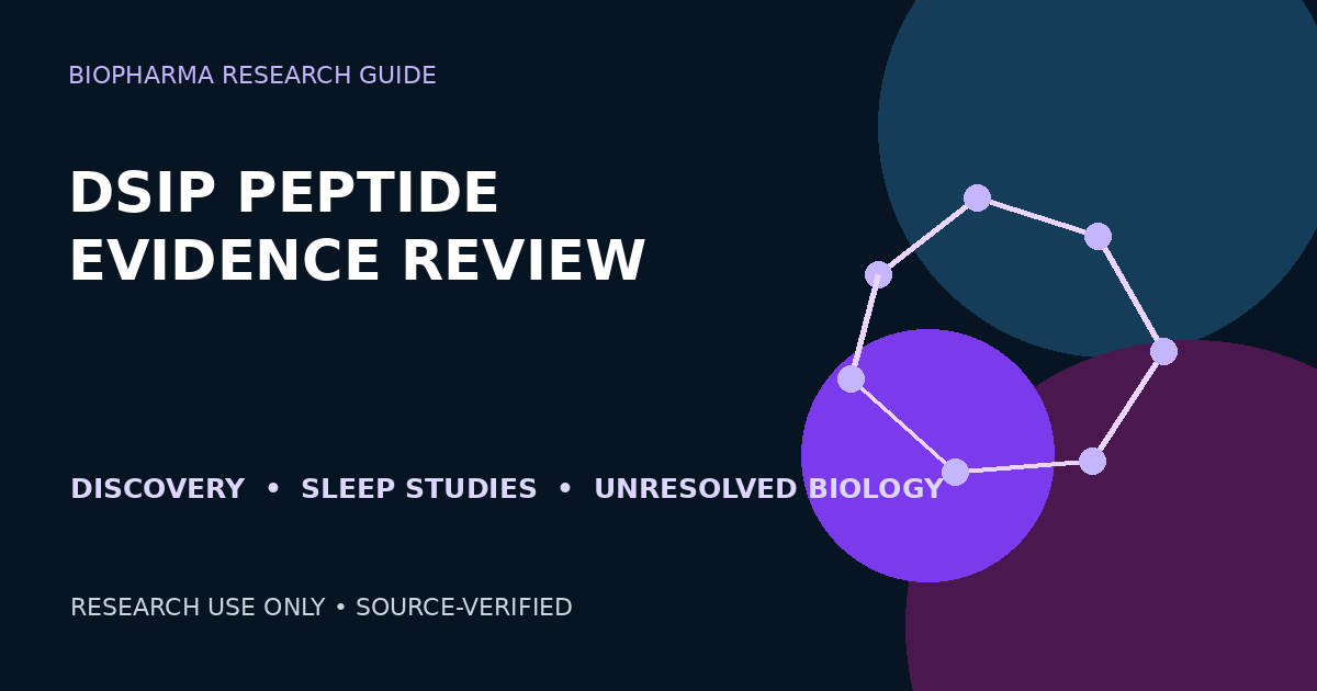 DSIP peptide research evidence review covering discovery, sleep studies, and unresolved biology