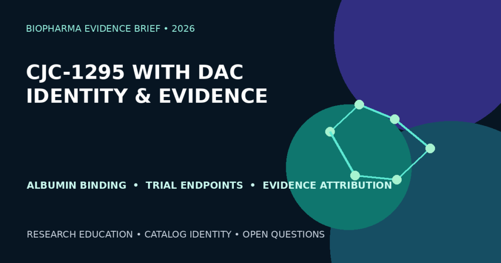 CJC-1295 with DAC identity and evidence attribution illustration