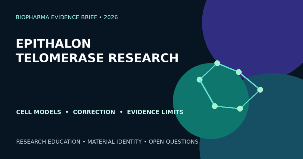 Epithalon telomerase research evidence map illustration