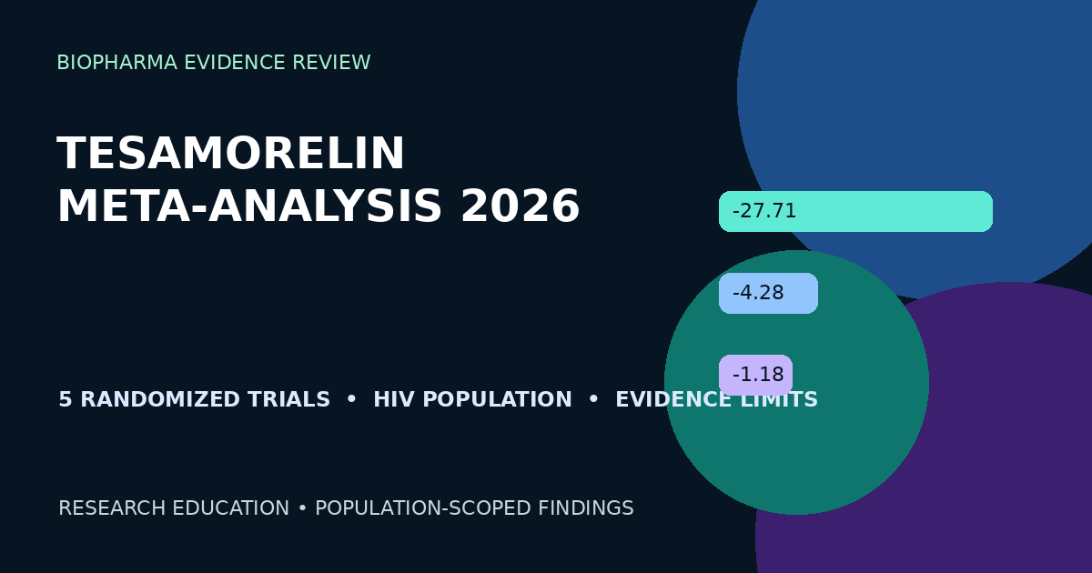 Tesamorelin 2026 meta-analysis evidence review illustration